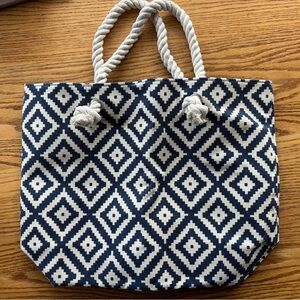 Summer & Rose Navy Diamond Tote Bag